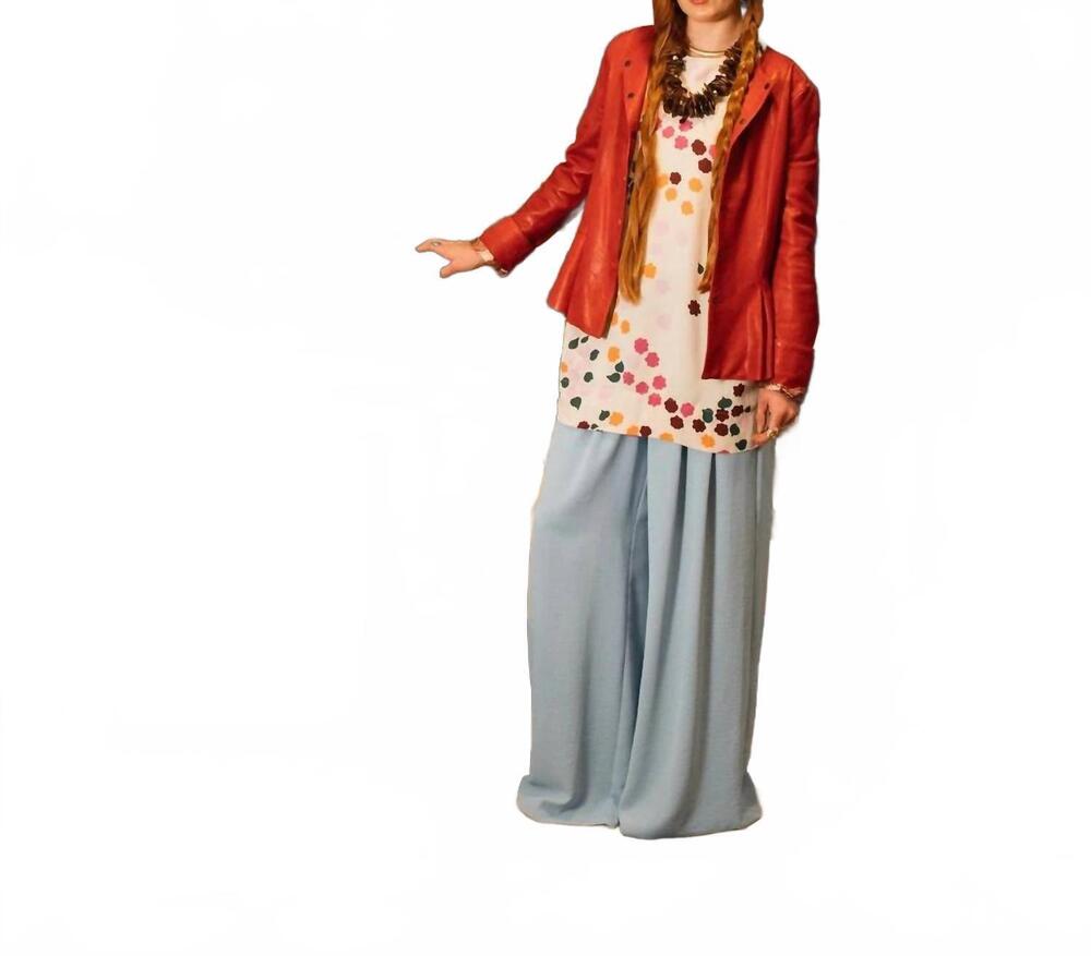 NEW IRIS SETLAKWE wide leg pants in light blue